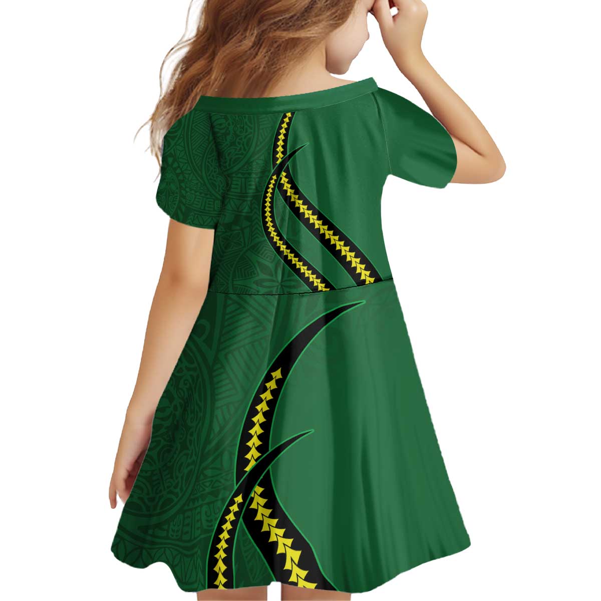 Manua Islands Polynesian Style Kid Short Sleeve Dress LT9 - Polynesian Pride