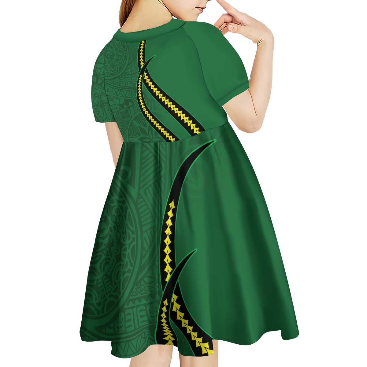 Manua Islands Polynesian Style Kid Short Sleeve Dress LT9 - Polynesian Pride