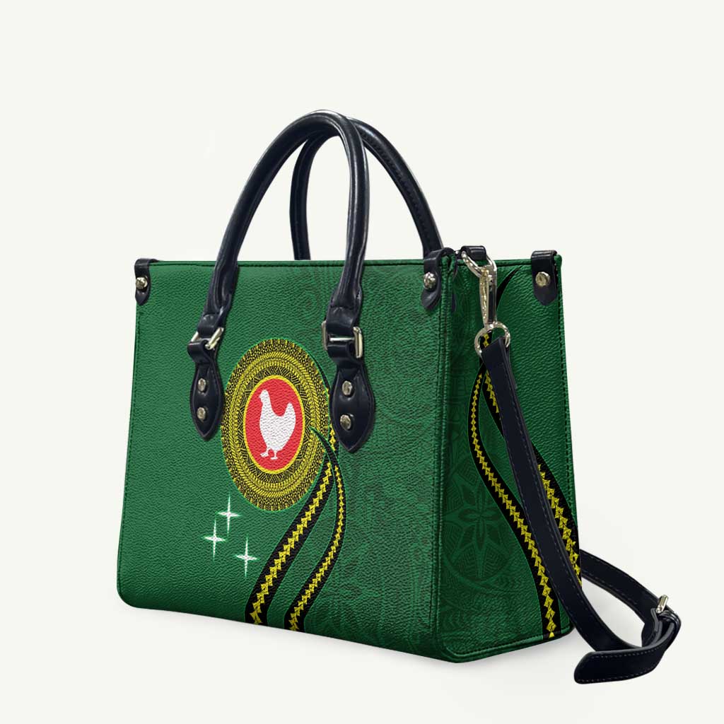 Manua Islands Polynesian Style Leather Bag LT9 Green - Polynesian Pride