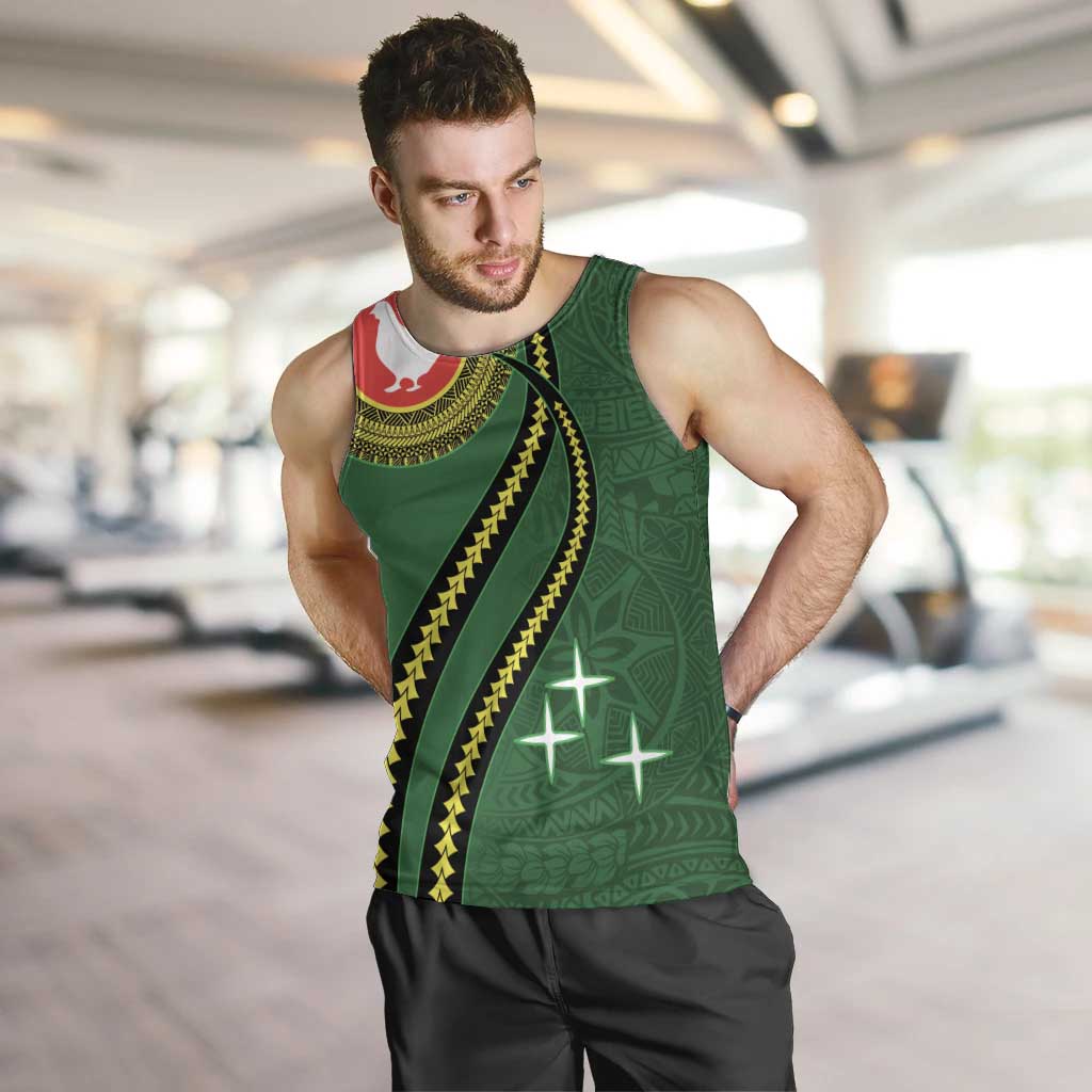 Manua Islands Polynesian Style Men Tank Top LT9 Green - Polynesian Pride