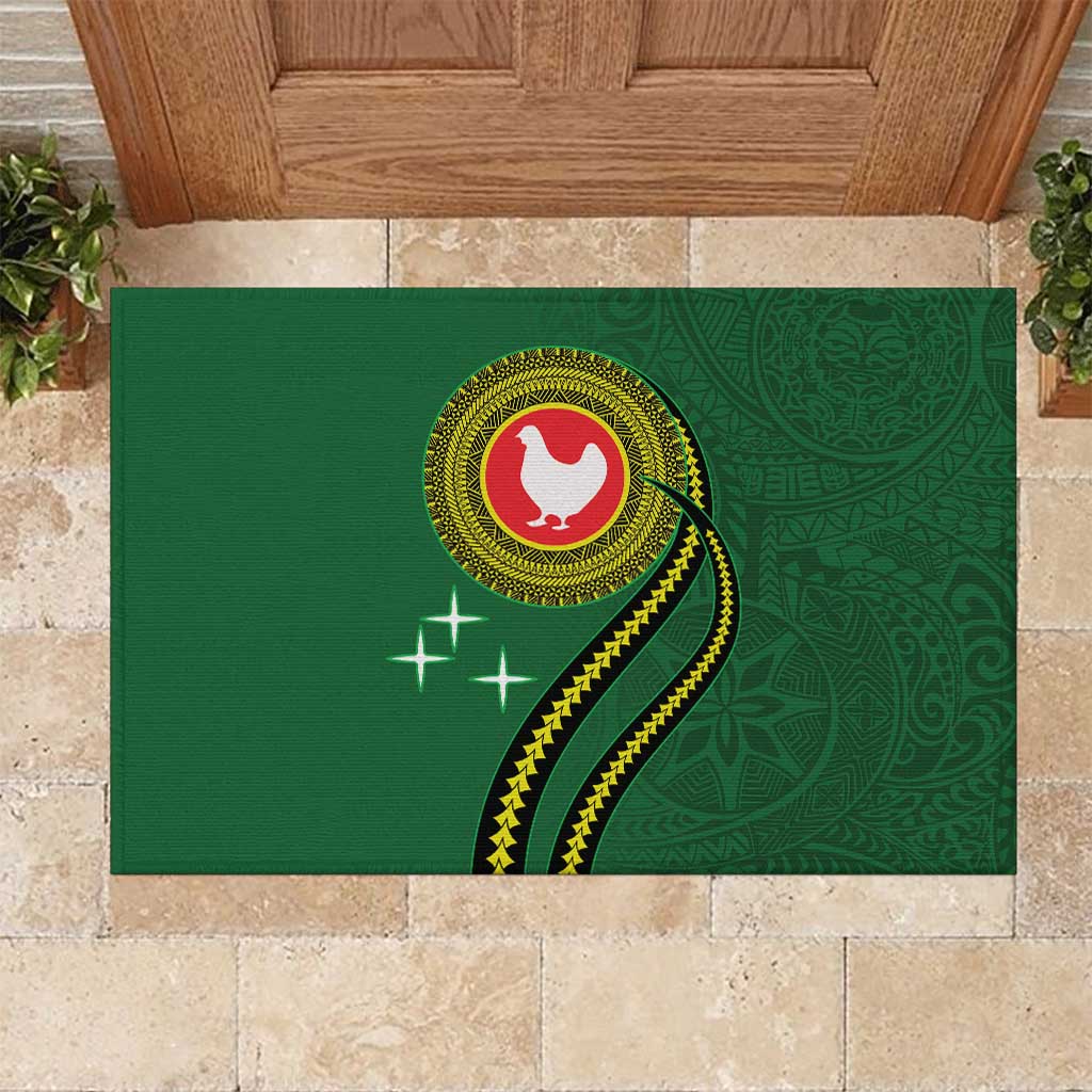 Manua Islands Polynesian Style Rubber Doormat LT9 Green - Polynesian Pride