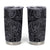 New Zealand Taiaha Maori Tumbler Cup Minimalist Silver Fern All Black