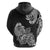 Polynesian Hoodie Pacific Flower Mix Floral Tribal Tattoo Black Vibe LT9 - Polynesian Pride