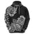 Polynesian Hoodie Pacific Flower Mix Floral Tribal Tattoo Black Vibe LT9 - Polynesian Pride