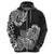 Polynesian Hoodie Pacific Flower Mix Floral Tribal Tattoo Black Vibe LT9 - Polynesian Pride