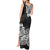 Polynesian Tank Maxi Dress Pacific Flower Mix Floral Tribal Tattoo Black Vibe LT9 - Polynesian Pride