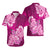 Polynesian Hawaiian Shirt Pacific Flower Mix Floral Tribal Tattoo Pink Vibe LT9 - Polynesian Pride