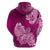 Polynesian Hoodie Pacific Flower Mix Floral Tribal Tattoo Pink Vibe LT9 - Polynesian Pride