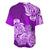 Polynesian Baseball Jersey Pacific Flower Mix Floral Tribal Tattoo Purple Vibe LT9 - Polynesian Pride