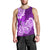 Polynesian Men Tank Top Pacific Flower Mix Floral Tribal Tattoo Purple Vibe LT9 - Polynesian Pride