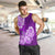 Polynesian Men Tank Top Pacific Flower Mix Floral Tribal Tattoo Purple Vibe LT9 - Polynesian Pride