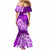 Polynesian Mermaid Dress Pacific Flower Mix Floral Tribal Tattoo Purple Vibe LT9 - Polynesian Pride