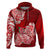 Polynesian Hoodie Pacific Flower Mix Floral Tribal Tattoo Red Vibe LT9 Red - Polynesian Pride