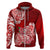 Polynesian Hoodie Pacific Flower Mix Floral Tribal Tattoo Red Vibe LT9 - Polynesian Pride