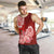 Polynesian Men Tank Top Pacific Flower Mix Floral Tribal Tattoo Red Vibe LT9 - Polynesian Pride