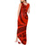 Polynesian Tank Maxi Dress Pacific Flower Mix Floral Tribal Tattoo Red Vibe LT9 - Polynesian Pride