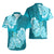 Polynesian Hawaiian Shirt Pacific Flower Mix Floral Tribal Tattoo Aqua Vibe LT9 - Polynesian Pride