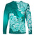 Polynesian Long Sleeve Shirt Pacific Flower Mix Floral Tribal Tattoo Turquoise Vibe LT9 - Polynesian Pride