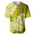 Polynesian Baseball Jersey Pacific Flower Mix Floral Tribal Tattoo Yellow Vibe LT9 Yellow - Polynesian Pride