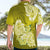 Polynesian Hawaiian Shirt Pacific Flower Mix Floral Tribal Tattoo Yellow Vibe LT9 - Polynesian Pride