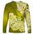 Polynesian Long Sleeve Shirt Pacific Flower Mix Floral Tribal Tattoo Yellow Vibe LT9 - Polynesian Pride