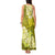 Polynesian Tank Maxi Dress Pacific Flower Mix Floral Tribal Tattoo Yellow Vibe LT9 - Polynesian Pride