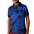 Aloha Hawaii Kid Polo Shirt Hammerhead Shark Tattoo Polynesian Summer - Blue LT9 Kid Blue - Polynesian Pride