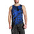 Aloha Hawaii Men Tank Top Hammerhead Shark Tattoo Polynesian Summer - Blue LT9 - Polynesian Pride