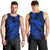 Aloha Hawaii Men Tank Top Hammerhead Shark Tattoo Polynesian Summer - Blue LT9 - Polynesian Pride