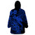 Aloha Hawaii Wearable Blanket Hoodie Hammerhead Shark Tattoo Polynesian Summer - Blue LT9 - Polynesian Pride