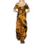 Aloha Hawaii Summer Maxi Dress Hammerhead Shark Tattoo Polynesian Summer - Gold LT9 - Polynesian Pride