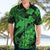 Aloha Hawaii Hawaiian Shirt Hammerhead Shark Tattoo Polynesian Summer - Green LT9 - Polynesian Pride