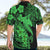 Aloha Hawaii Hawaiian Shirt Hammerhead Shark Tattoo Polynesian Summer - Green LT9 - Polynesian Pride