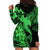 Aloha Hawaii Hoodie Dress Hammerhead Shark Tattoo Polynesian Summer - Green LT9 - Polynesian Pride