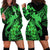 Aloha Hawaii Hoodie Dress Hammerhead Shark Tattoo Polynesian Summer - Green LT9 - Polynesian Pride