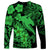 Aloha Hawaii Long Sleeve Shirt Hammerhead Shark Tattoo Polynesian Summer - Green LT9 - Polynesian Pride