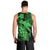 Aloha Hawaii Men Tank Top Hammerhead Shark Tattoo Polynesian Summer - Green LT9 - Polynesian Pride