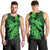 Aloha Hawaii Men Tank Top Hammerhead Shark Tattoo Polynesian Summer - Green LT9 - Polynesian Pride