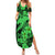 Aloha Hawaii Summer Maxi Dress Hammerhead Shark Tattoo Polynesian Summer - Green LT9 Women Green - Polynesian Pride