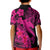 Aloha Hawaii Kid Polo Shirt Hammerhead Shark Tattoo Polynesian Summer - Pink LT9 - Polynesian Pride