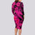 Aloha Hawaii Long Sleeve Bodycon Dress Hammerhead Shark Tattoo Polynesian Summer - Pink LT9 - Polynesian Pride