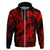 Aloha Hawaii Hoodie Hammerhead Shark Tattoo Polynesian Summer - Red LT9 Zip Hoodie Red - Polynesian Pride