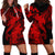 Aloha Hawaii Hoodie Dress Hammerhead Shark Tattoo Polynesian Summer - Red LT9 - Polynesian Pride