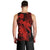 Aloha Hawaii Men Tank Top Hammerhead Shark Tattoo Polynesian Summer - Red LT9 - Polynesian Pride