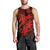 Aloha Hawaii Men Tank Top Hammerhead Shark Tattoo Polynesian Summer - Red LT9 - Polynesian Pride