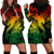 Aloha Hawaii Hoodie Dress Hammerhead Shark Tattoo Polynesian Summer - Reggae LT9 - Polynesian Pride