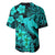 Aloha Hawaii Baseball Jersey Hammerhead Shark Tattoo Polynesian Summer - Turquoise LT9 - Polynesian Pride