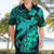 Aloha Hawaii Hawaiian Shirt Hammerhead Shark Tattoo Polynesian Summer - Turquoise LT9 - Polynesian Pride