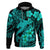 Aloha Hawaii Hoodie Hammerhead Shark Tattoo Polynesian Summer - Turquoise LT9 Pullover Hoodie Turquoise - Polynesian Pride