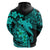 Aloha Hawaii Hoodie Hammerhead Shark Tattoo Polynesian Summer - Turquoise LT9 - Polynesian Pride